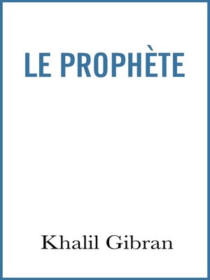 cover image of Le Prophète